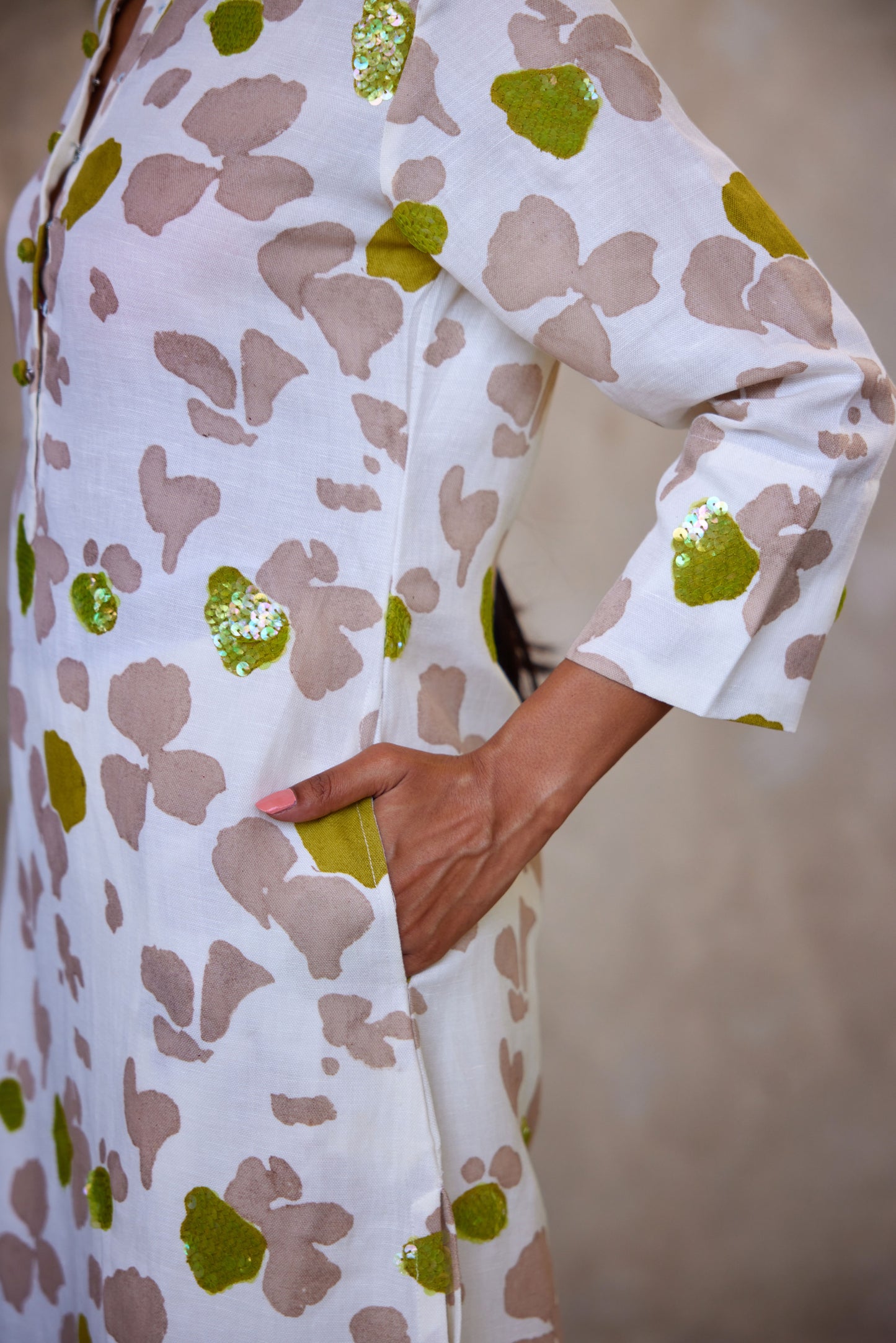 Linen Kurta Set