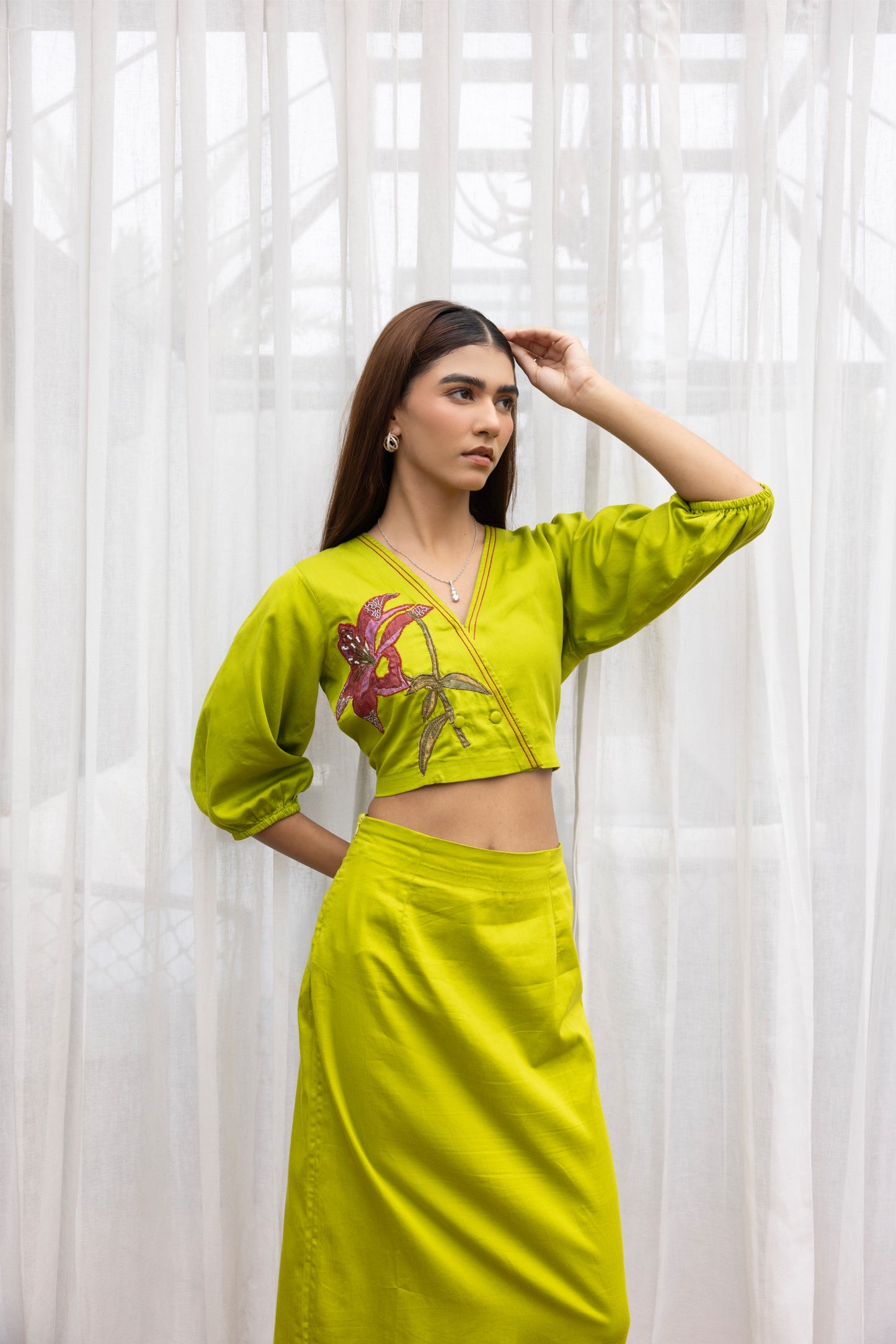Lime Bloom Co-Ord Set