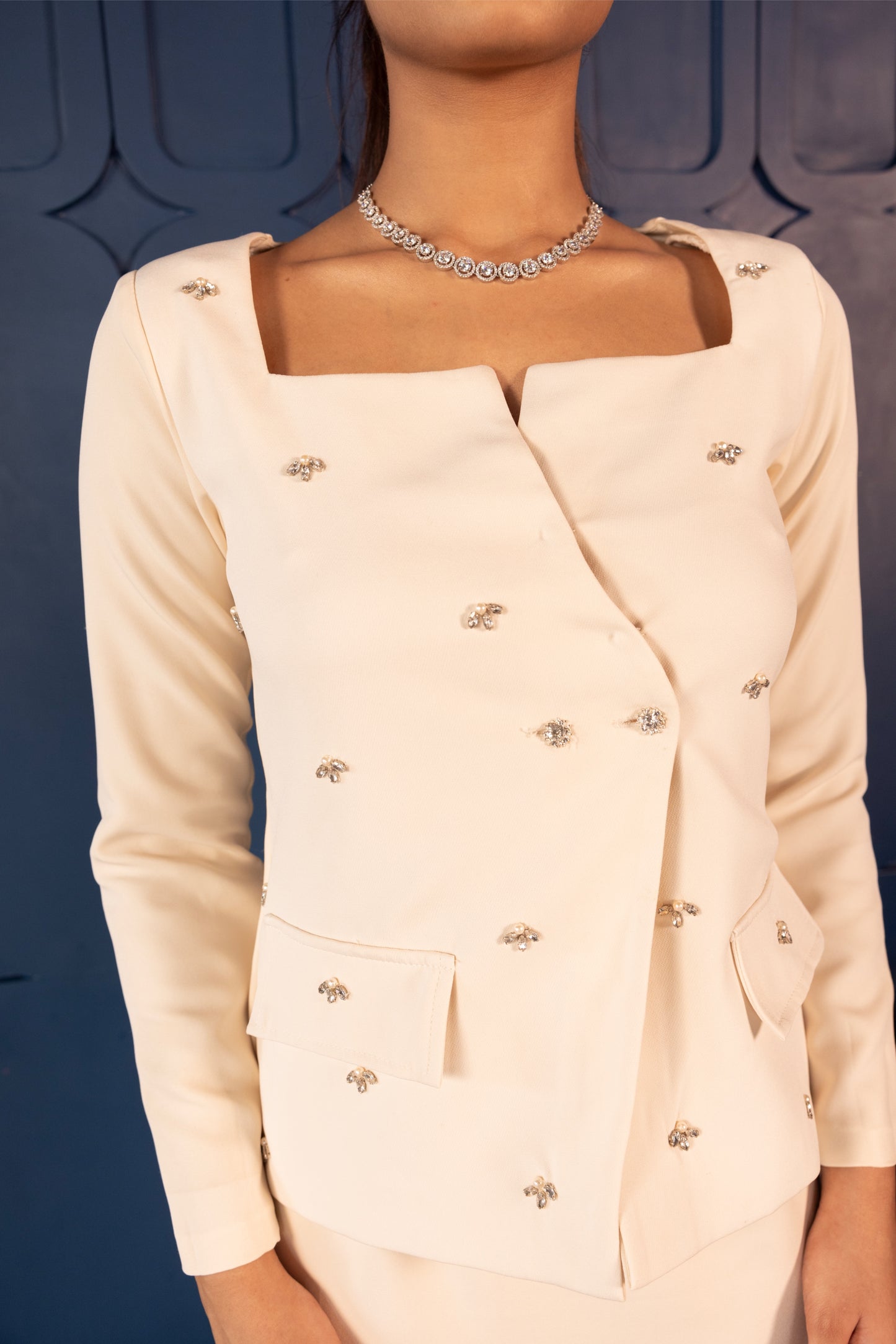 Long Skirt Blazer Set