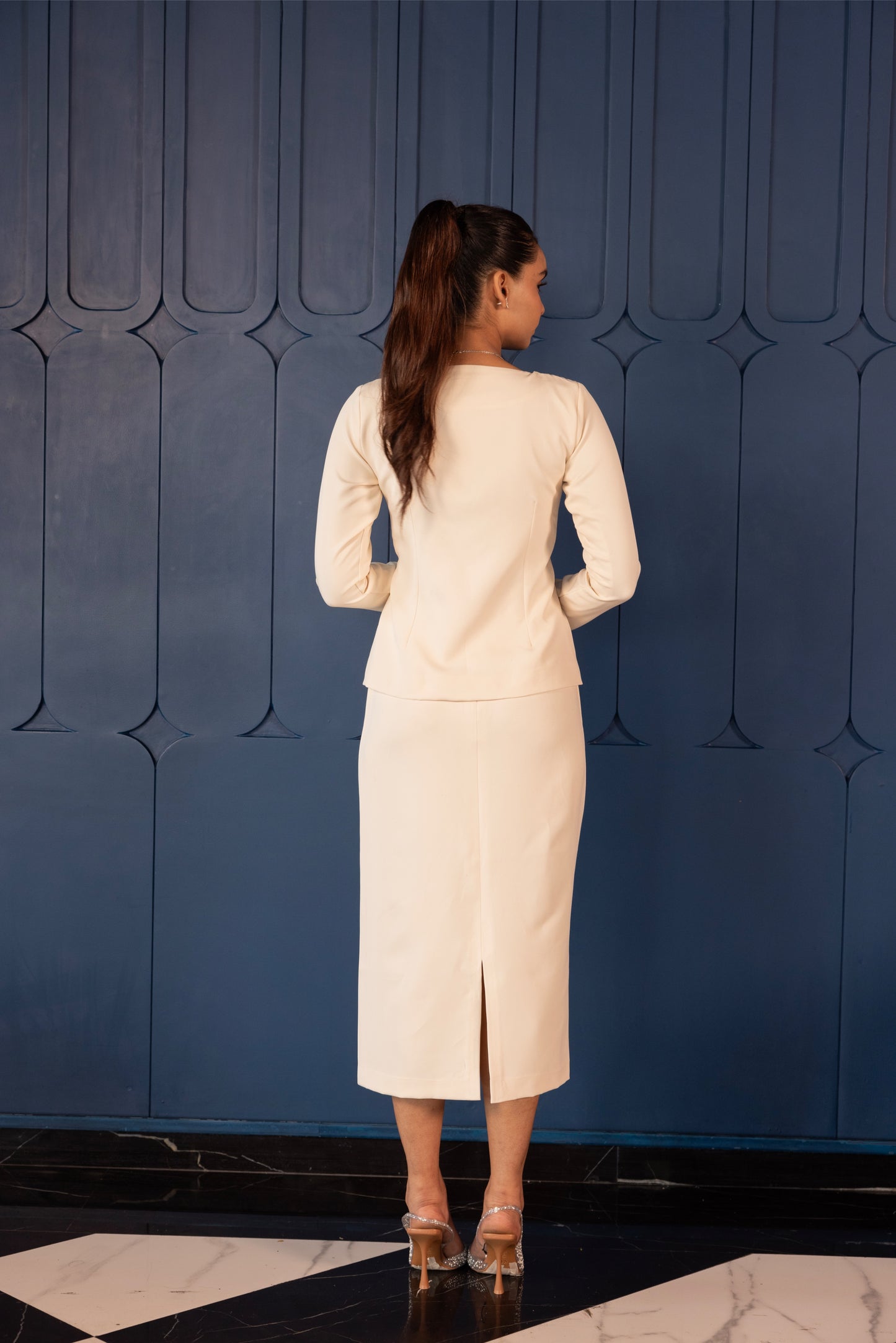 Long Skirt Blazer Set
