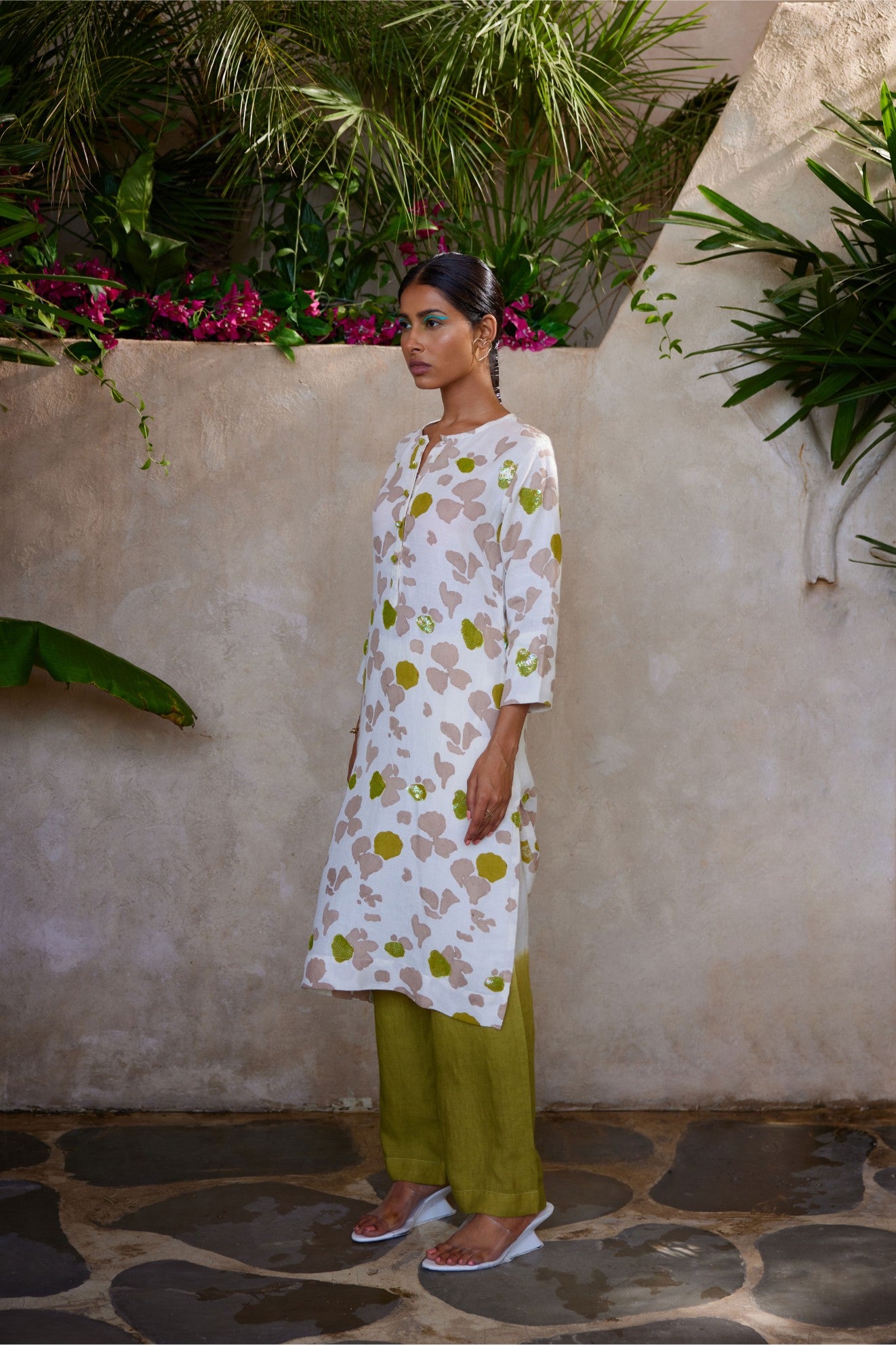 Marine Embroided Kurta Set