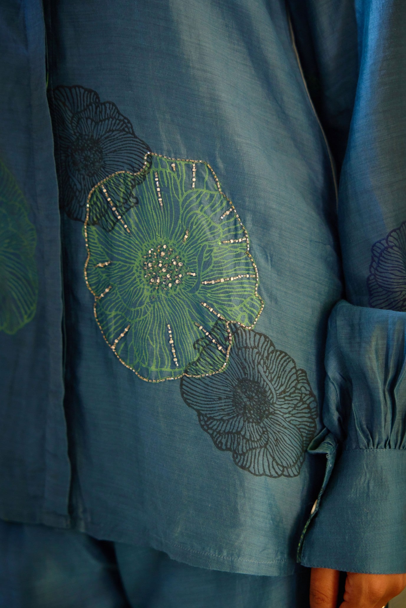 Marine Embroided Veneto Set