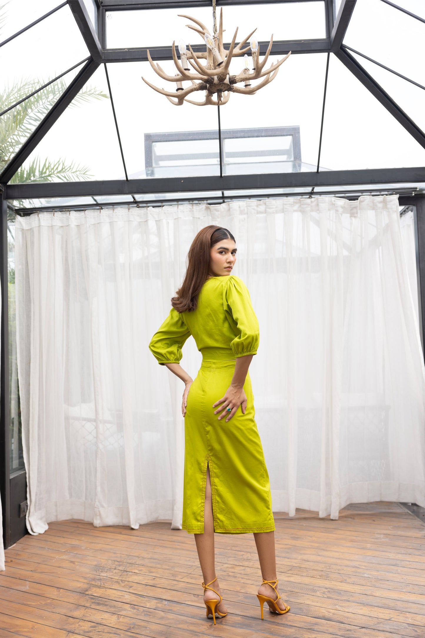 Lime Bloom Co-Ord Set