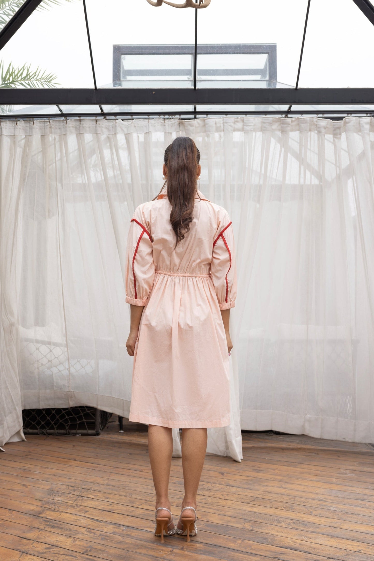 Blush Bloom Shirt Dress