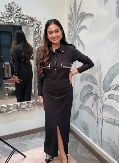 Pearl Trim Power dress