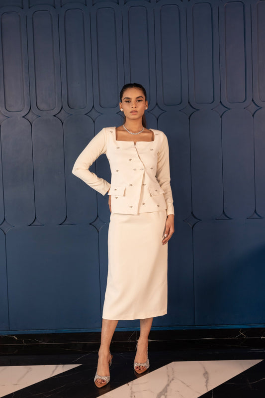 Long Skirt Blazer Set