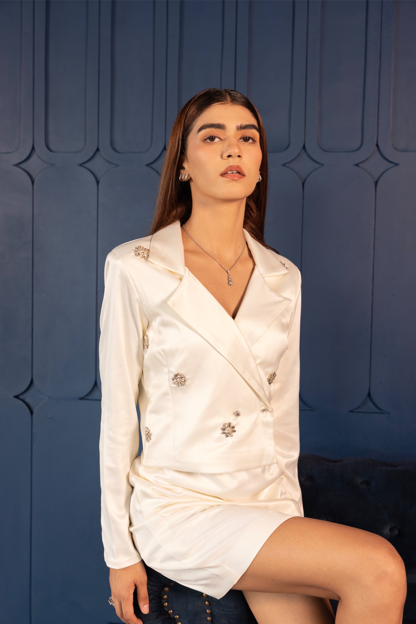 Fleur Blazer with Skirt set