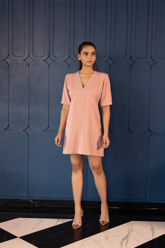 Box Pleat Bow Dress
