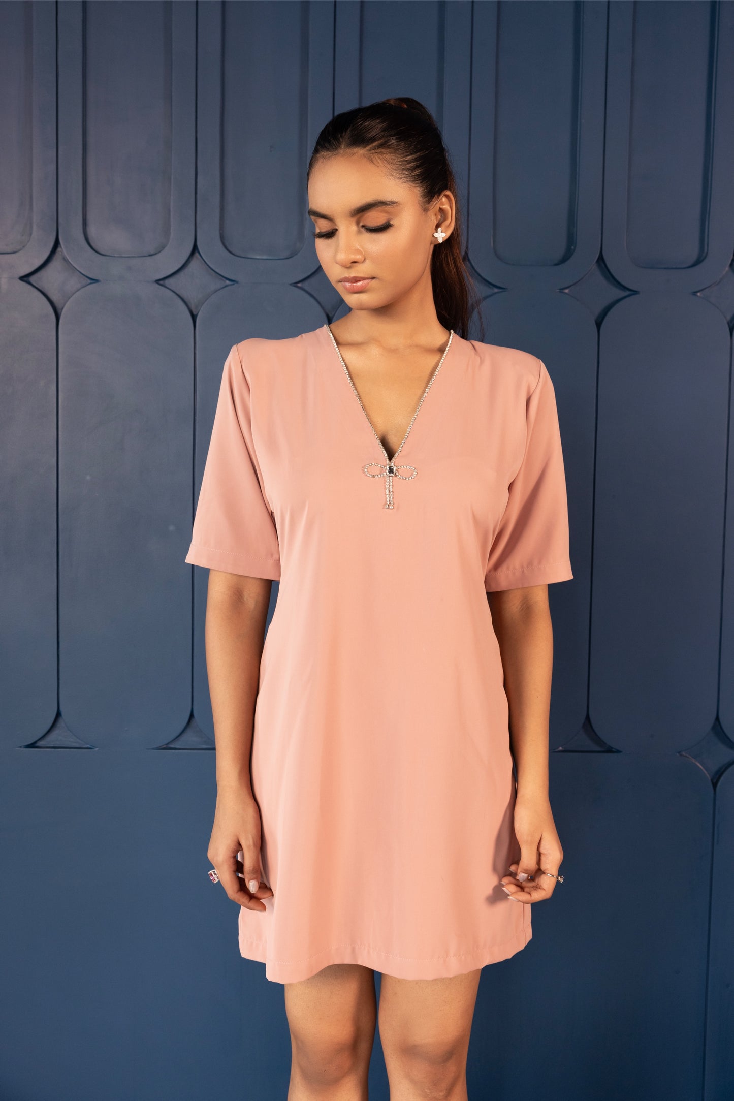 Box Pleat Bow Dress