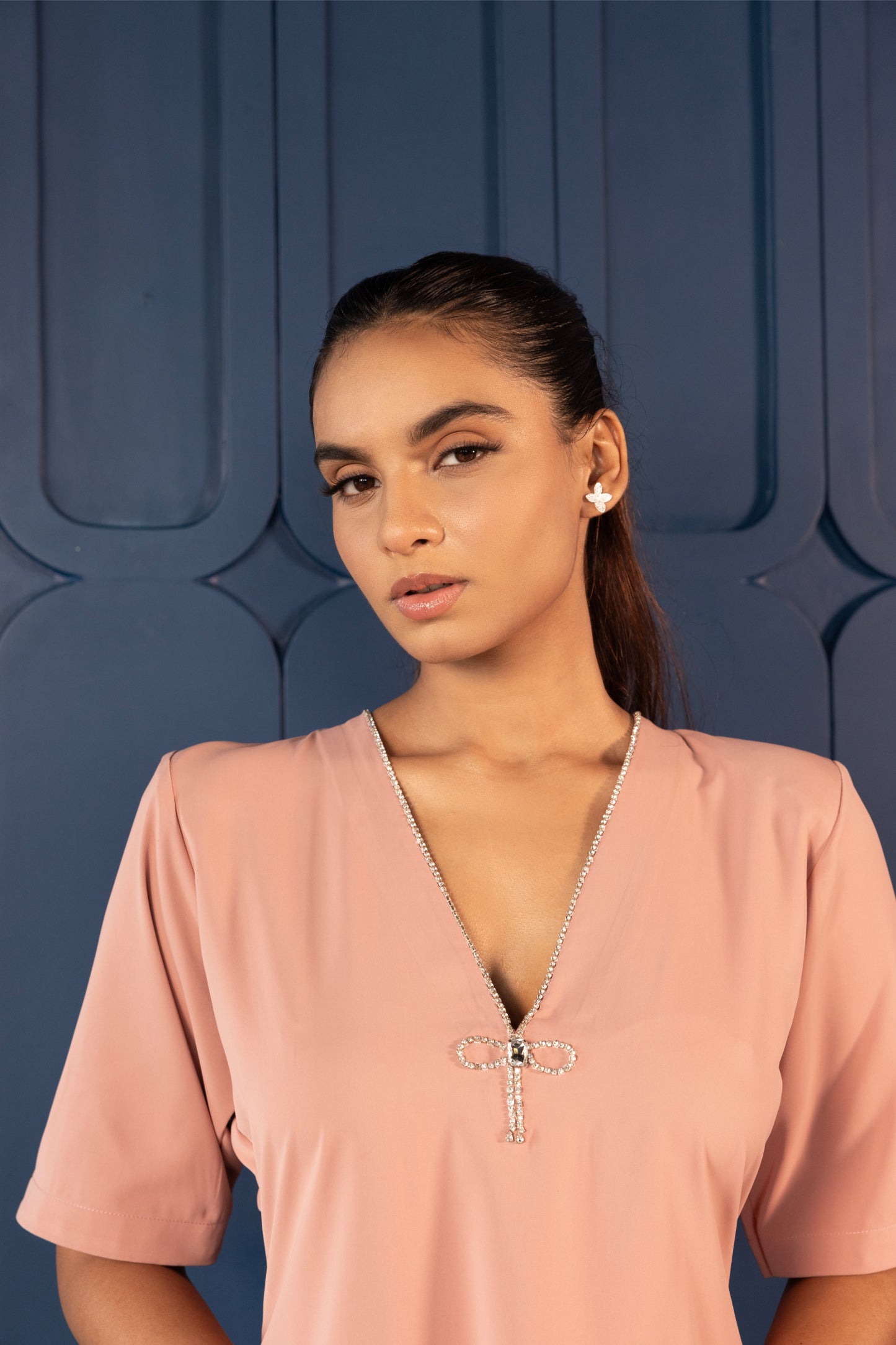 Box Pleat Bow Dress